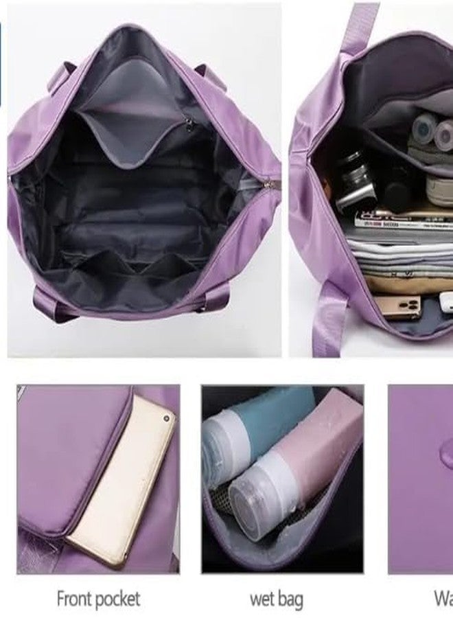 Pramit enterprise 100 L Gym Duffel Bag - Folding Travel Bag Waterproof Large Capacity Foldable Storage Bag Handbag - Purple (Random) - Image 3